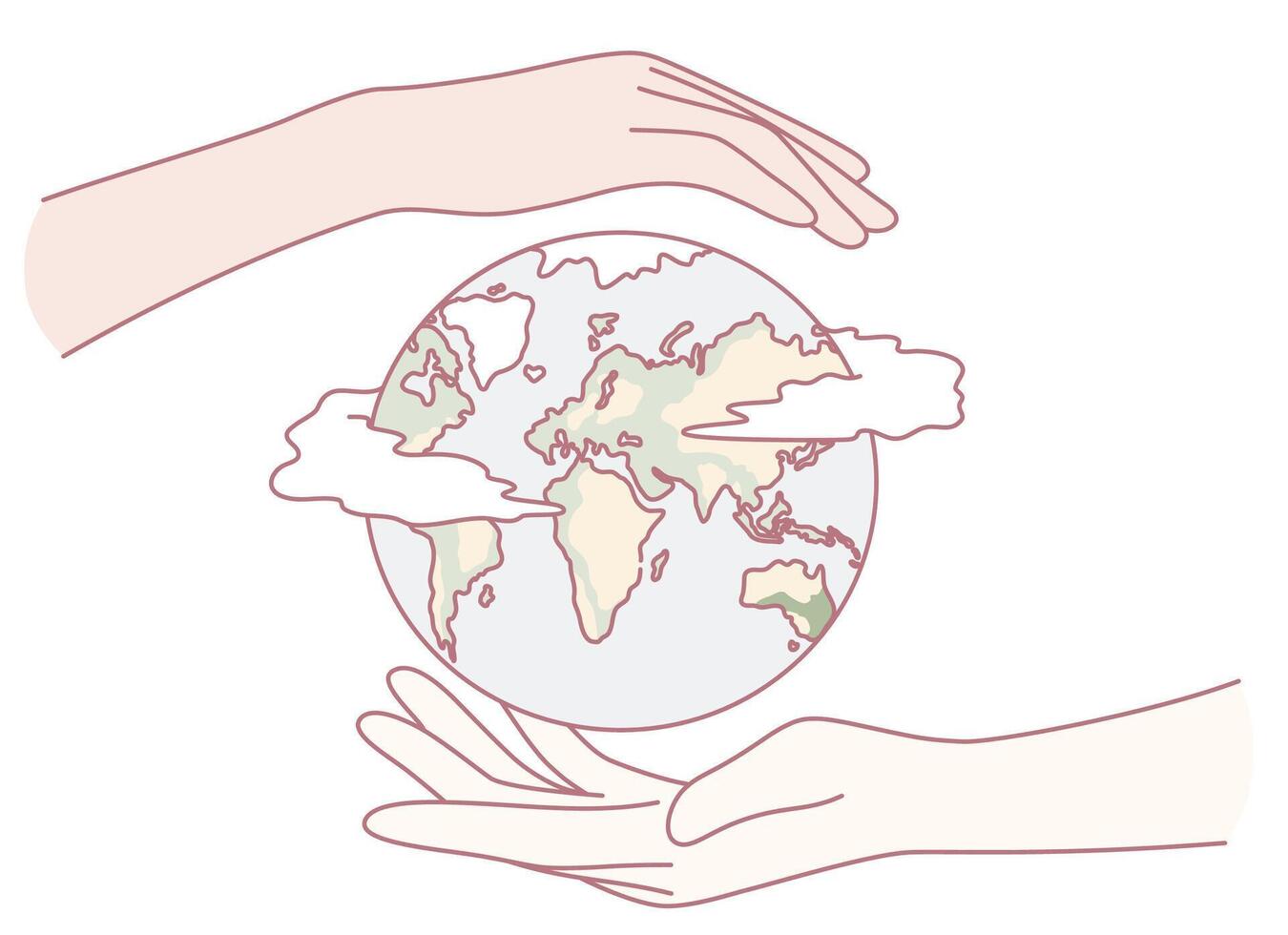 Caring for Our Planet A Powerful Symbolic Representation of Our Global Responsibility vector