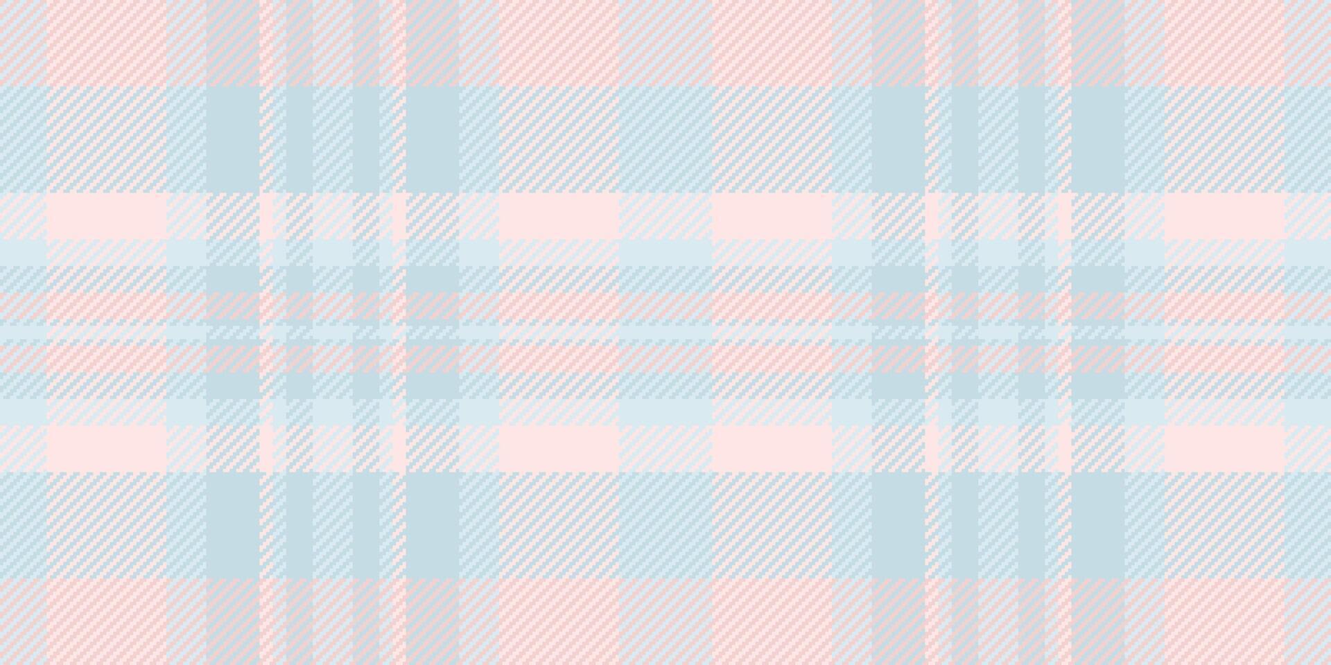 Pastel plaid pattern, perfect for textile design, websites, or branding. Soft pink and blue hues create a gentle, calming aesthetic ideal for feminine or babyrelated projects. vector