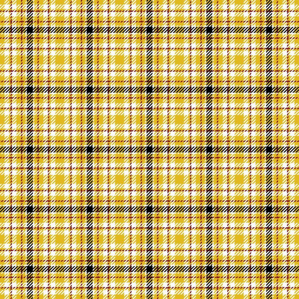 Vibrant yellow, black, and red plaid pattern. Perfect for textile design, fashion, website backgrounds, or any project needing a bold, geometric texture. vector