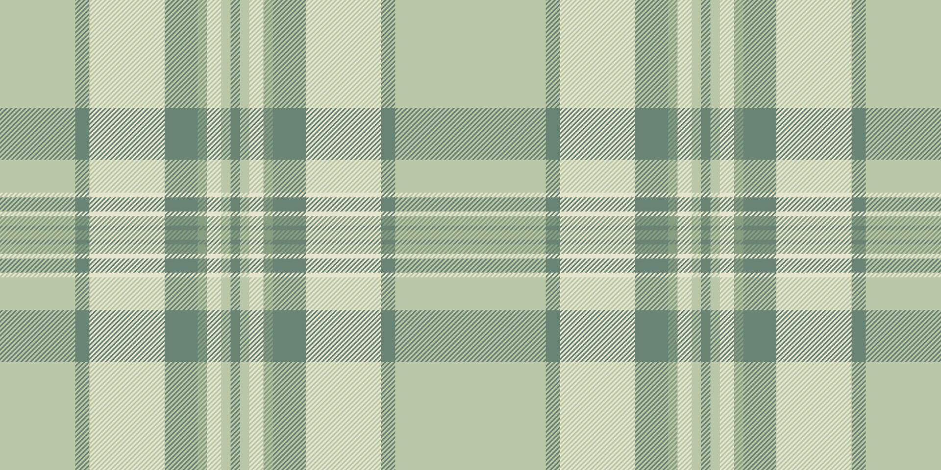 Subtle sage green and cream plaid pattern. Perfect for textile design, website backgrounds, or crafting projects. This calming, classic texture evokes feelings of serenity and sophistication. vector