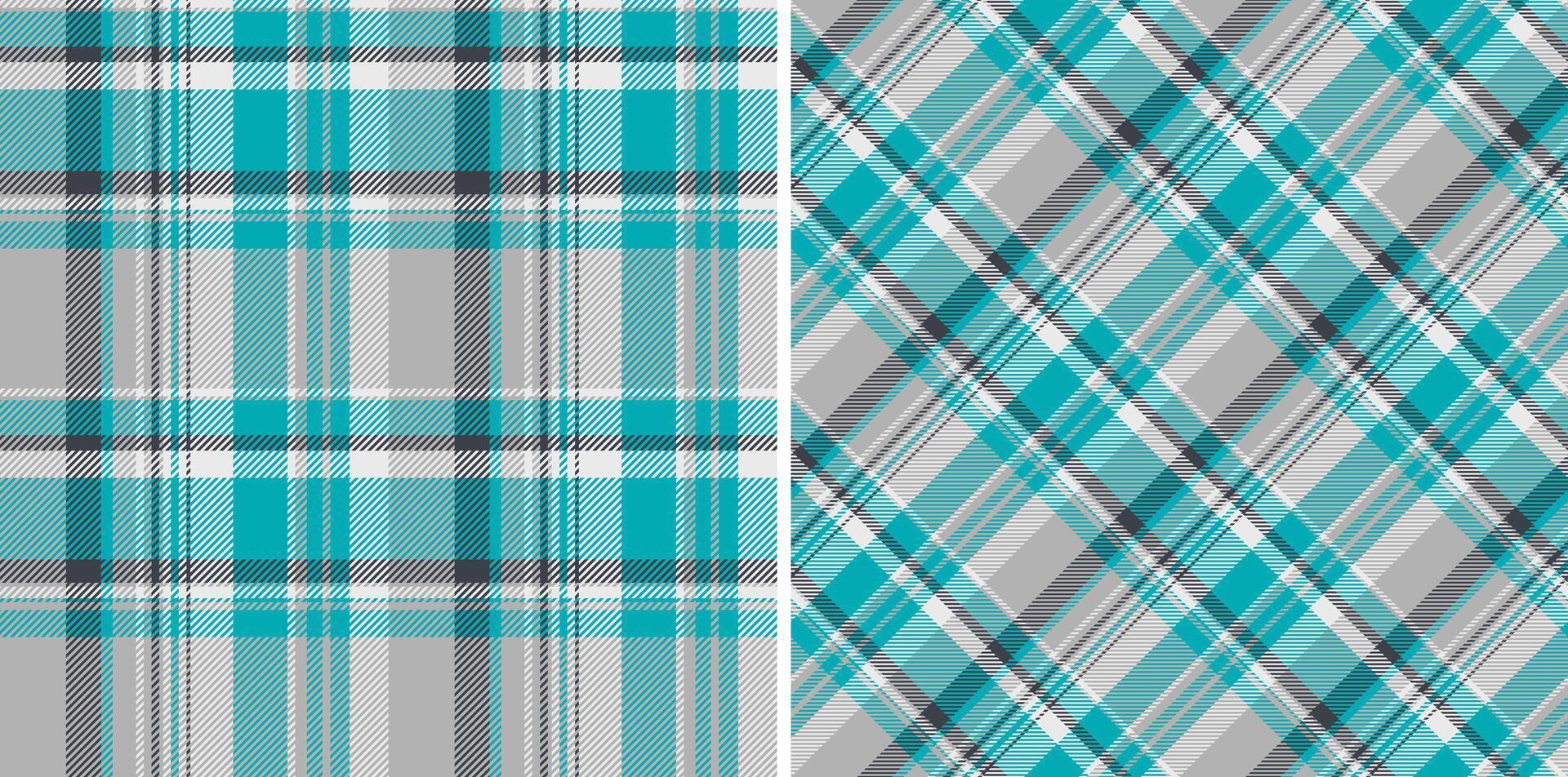 Check fabric seamless of texture plaid tartan with a background pattern textile . Set in favorite colors. Fashion trends with mixed straight stripes. vector