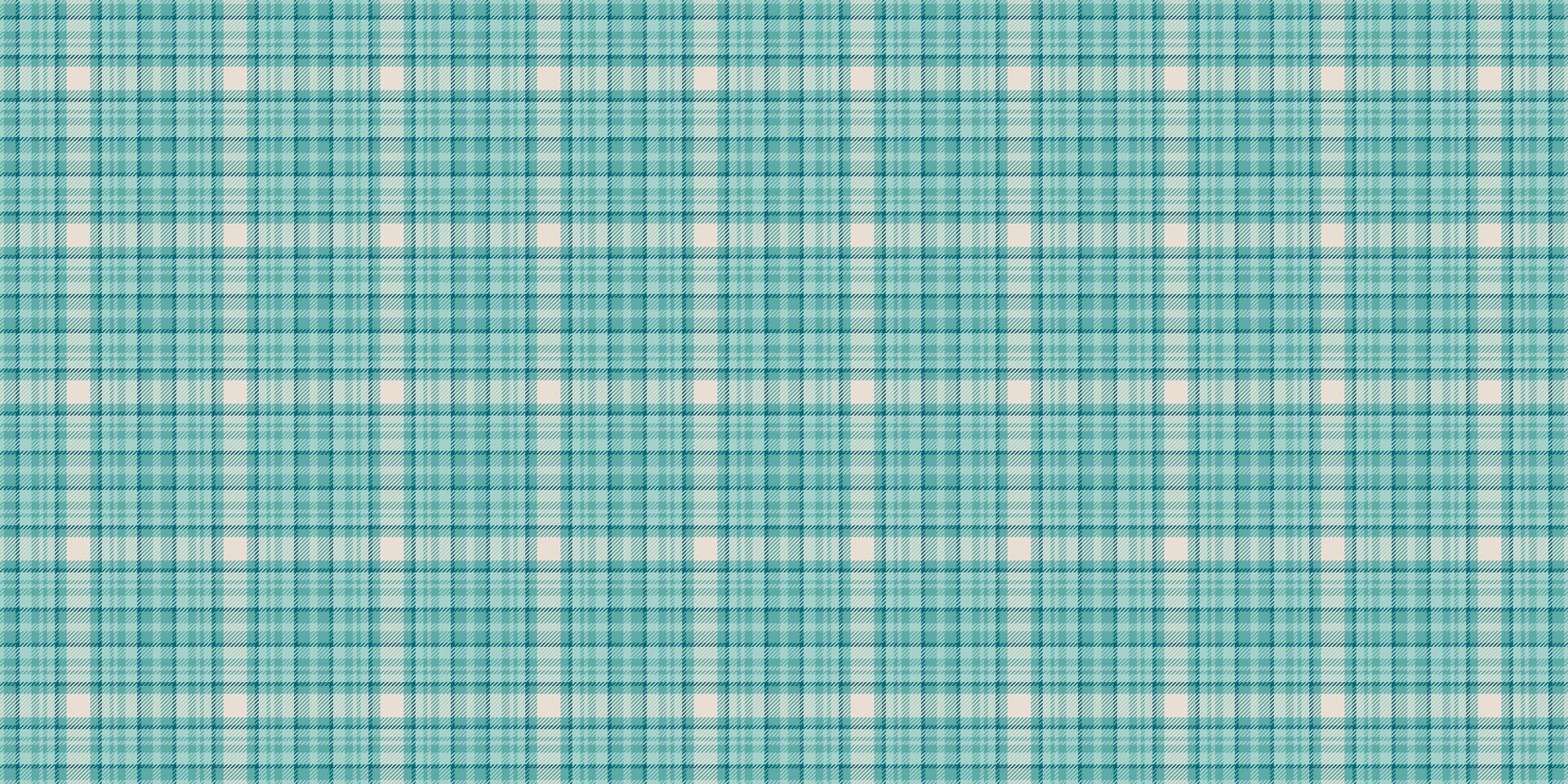 Striped background fabric texture, japan seamless check . Color plaid textile pattern tartan in light and teal colors. vector