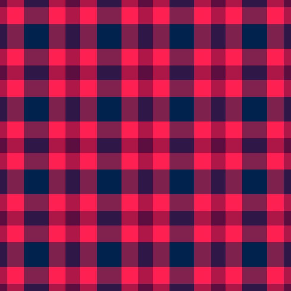 December check seamless , folklore pattern background texture. Halftone textile tartan plaid fabric in red and pink colors. vector