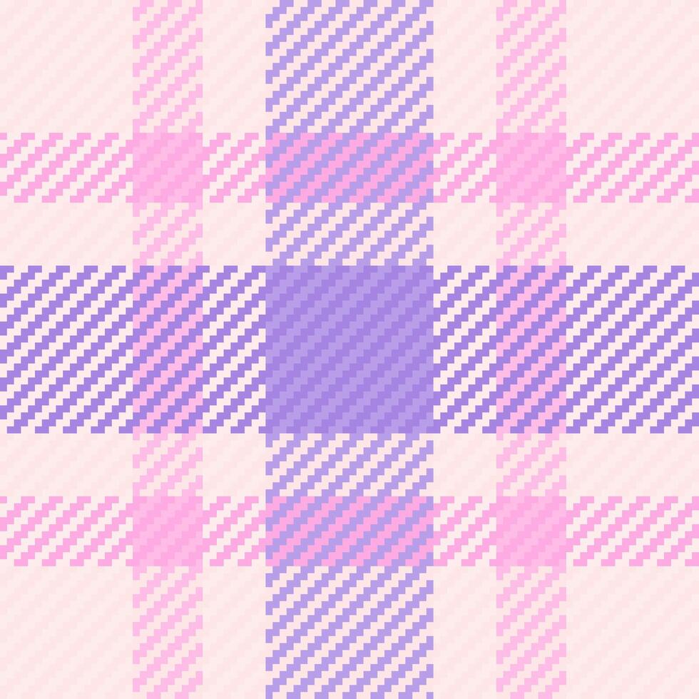 Pastel pink and purple plaid pattern. Soft, delicate texture ideal for feminine designs, websites, or textile projects. Evokes feelings of sweetness, calmness, and gentle sophistication. vector