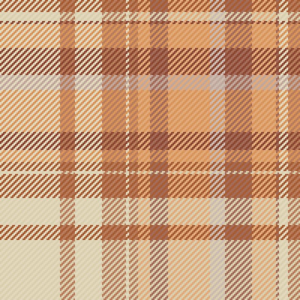 Warm, inviting textile pattern. A classic tartan plaid in comforting earth tones, evokes coziness, tradition, rustic elegance. Perfect for backgrounds, design elements. vector