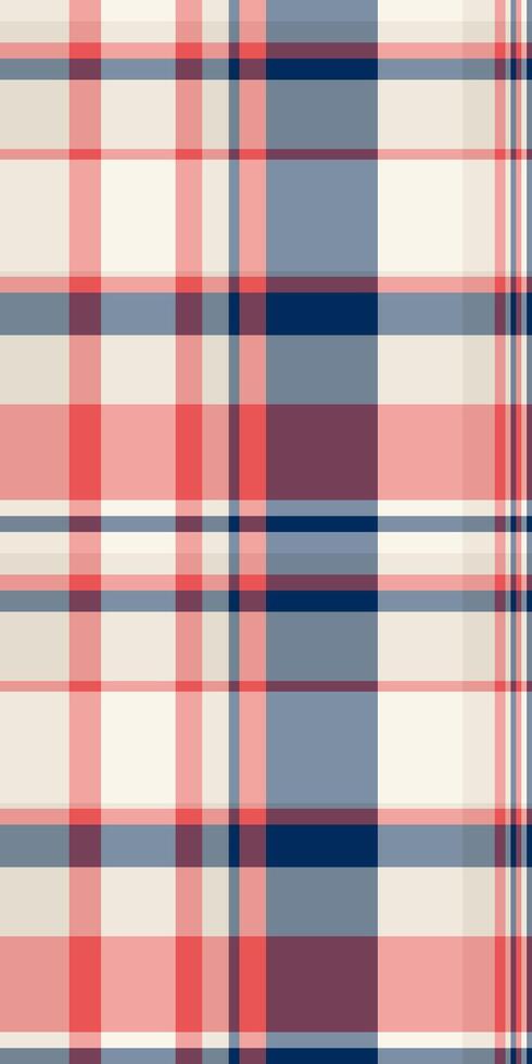 Vibrant coral and cool blue plaid pattern. Perfect for textile design, fashion, or website backgrounds. This seamless texture offers a classic yet modern aesthetic. vector