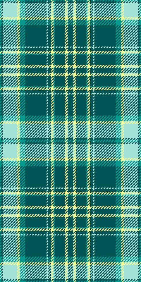 Womens fashion plaid check, luxurious pattern tartan fabric. Daisy background texture textile seamless in teal and light colors. vector