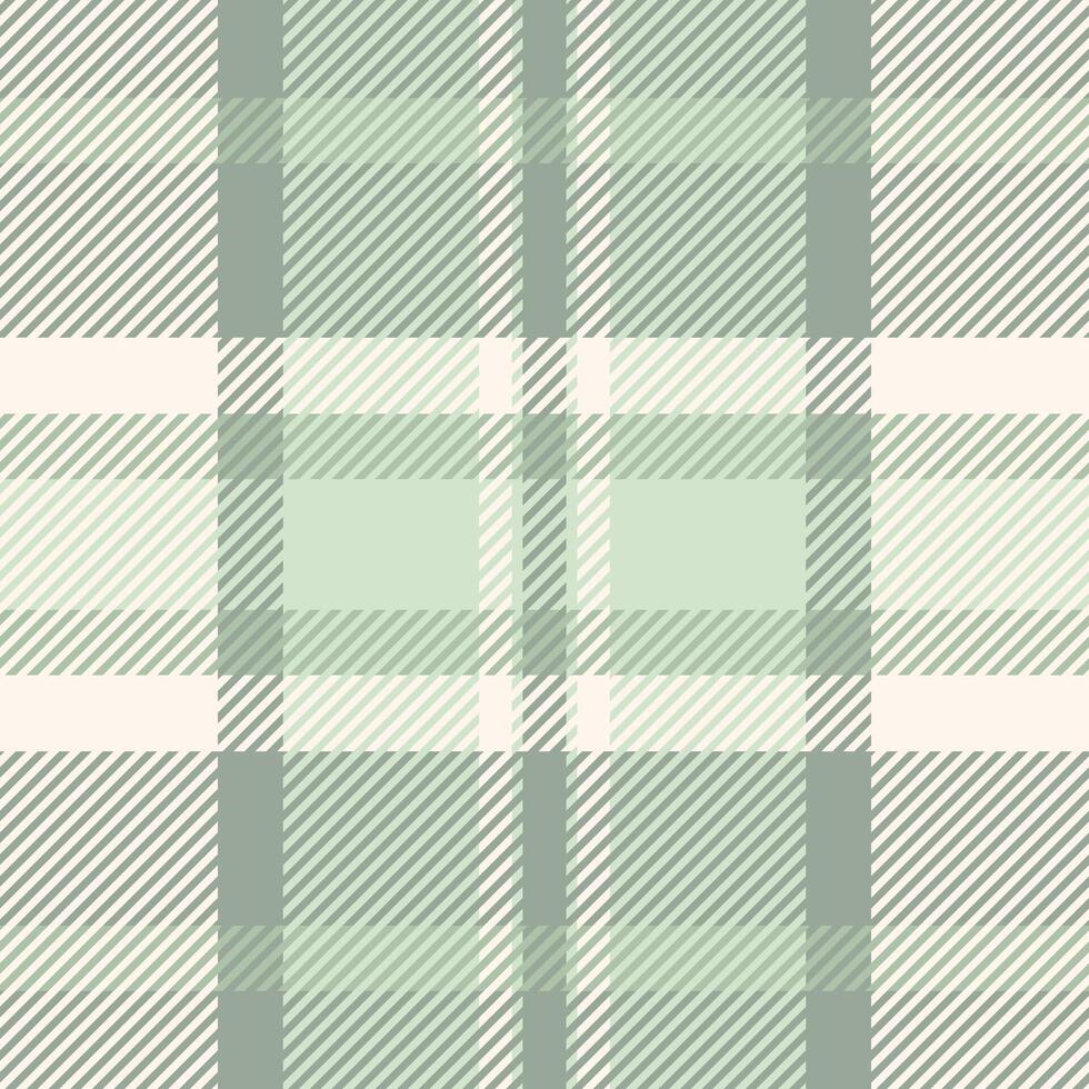 Subtle sage green and cream plaid pattern. Elegant, calming texture perfect for website backgrounds, textile design, or stationery. Evokes feelings of serenity and sophistication. vector