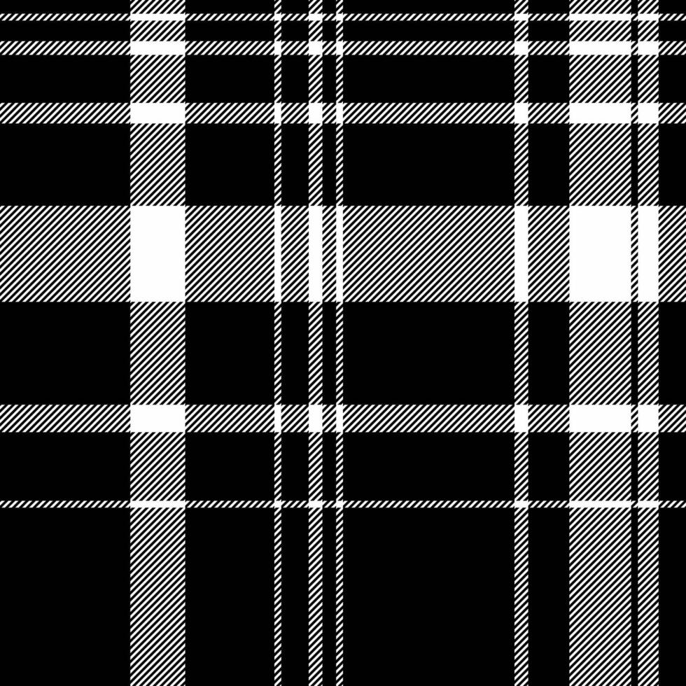 Sleek black and white plaid pattern. Perfect for textile designs, website backgrounds, or fashion illustrations. This classic, timeless texture evokes a sense of sophistication and style. vector