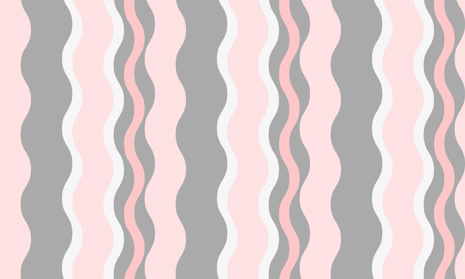 Elegant wavy stripes in soft pink, gray, and white create a calming, versatile pattern ideal for backgrounds, textiles, or website designs. vector