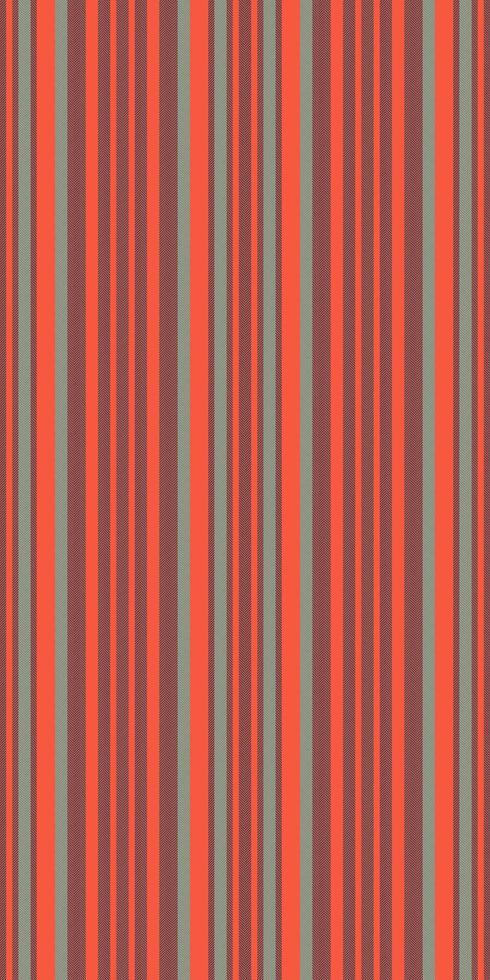 Penu background stripe fabric, pillow vertical pattern . Fovember seamless textile texture lines in red and cyan colors. vector