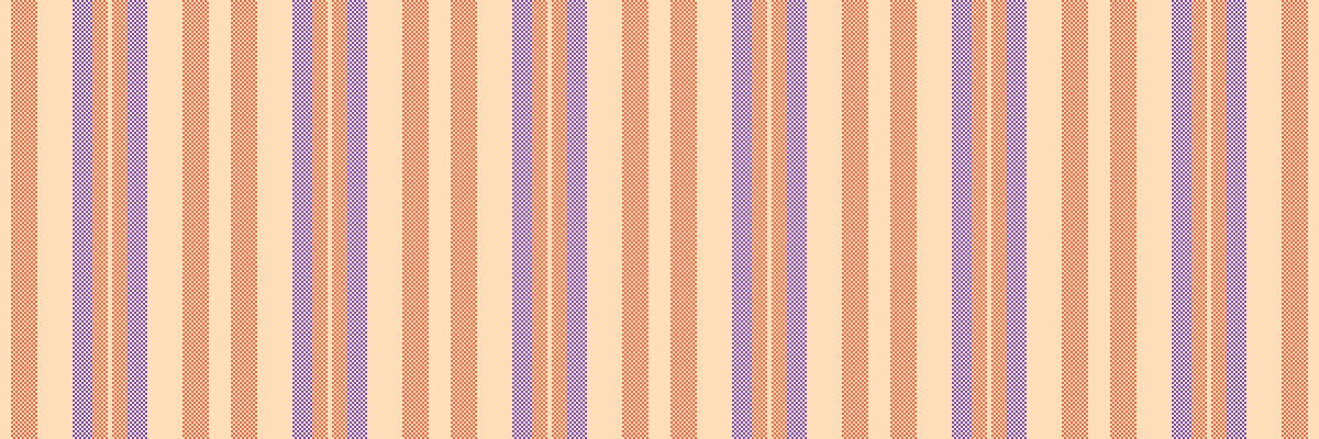 Bimensional lines seamless, deep stripe texture vertical. Trawing pattern fabric textile background in peach puff and tomato colors. vector