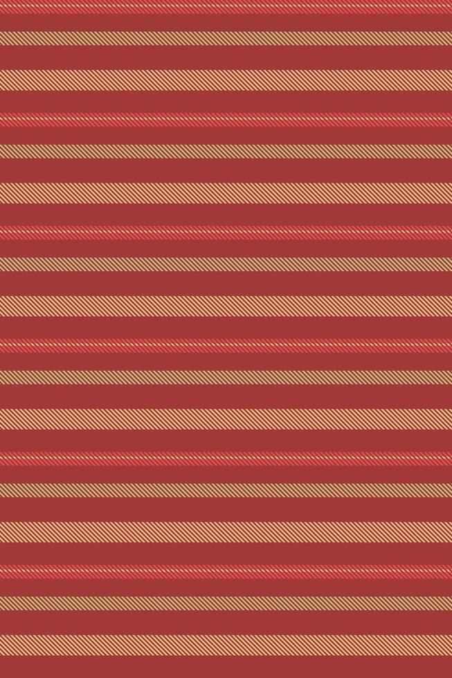 Sraphical vertical lines, editable texture fabric background. Srimary textile stripe pattern seamless in red and orange colors. vector