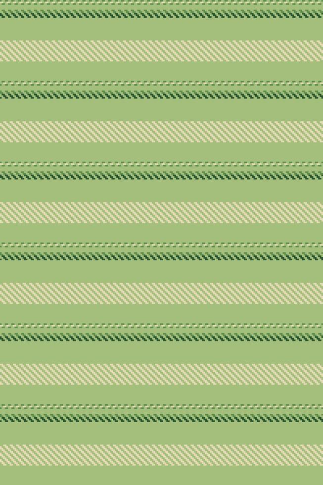 Hunter pattern lines background, 1960s seamless vertical textile. Faded texture fabric stripe in green and light colors. vector