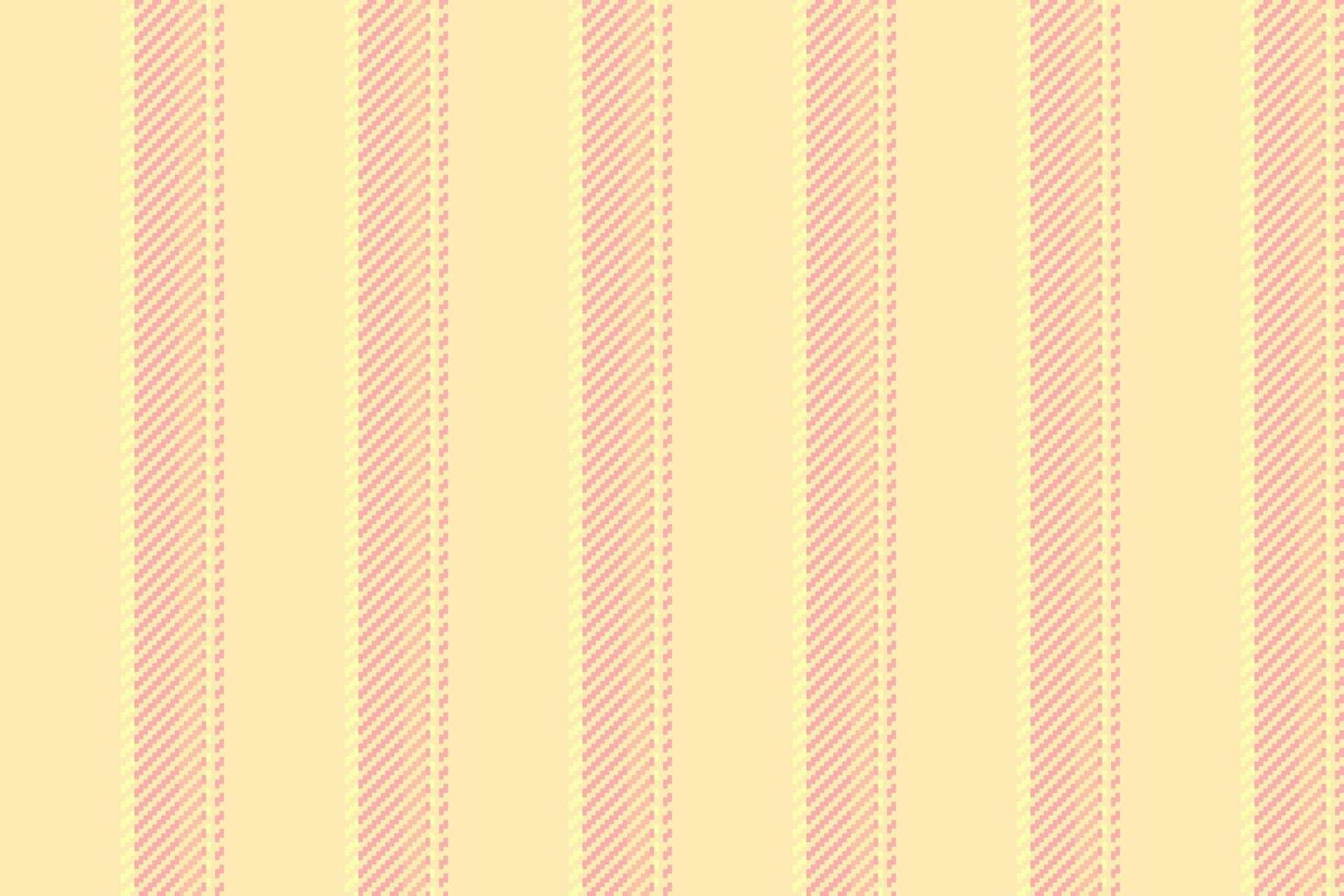 Soft, inviting stripe pattern in pastel peach and creamy yellow. Ideal for textiles, backgrounds, or adding a touch of vintage charm to any project. vector