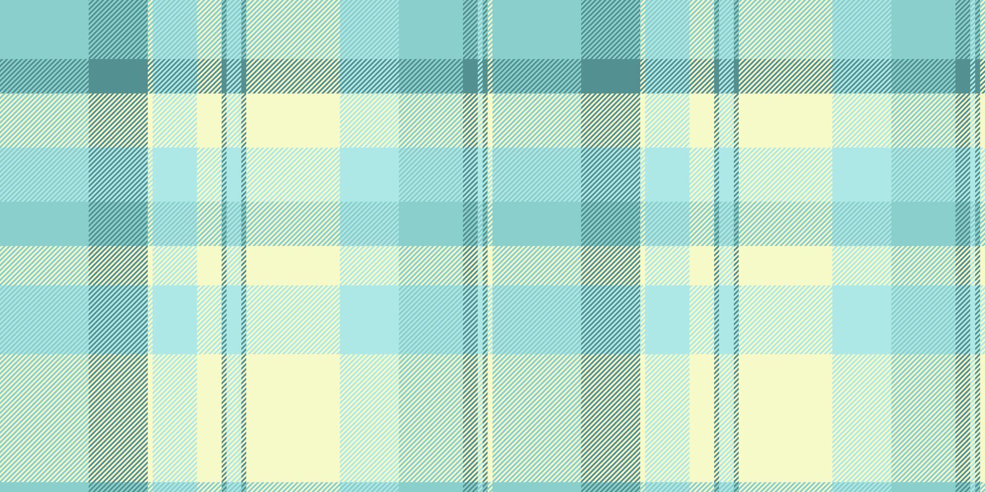 Soft pastel plaid pattern in calming blue and yellow hues. Perfect for textile design, websites, or crafting projects. This seamless texture evokes feelings of tranquility and spring. vector
