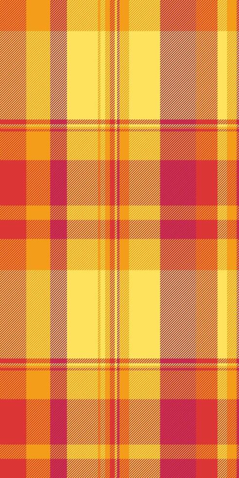 Vibrant yellow and orange plaid pattern. Perfect for textile design, website backgrounds, or fallthemed projects. This warm, cheerful texture evokes feelings of comfort and autumn. vector