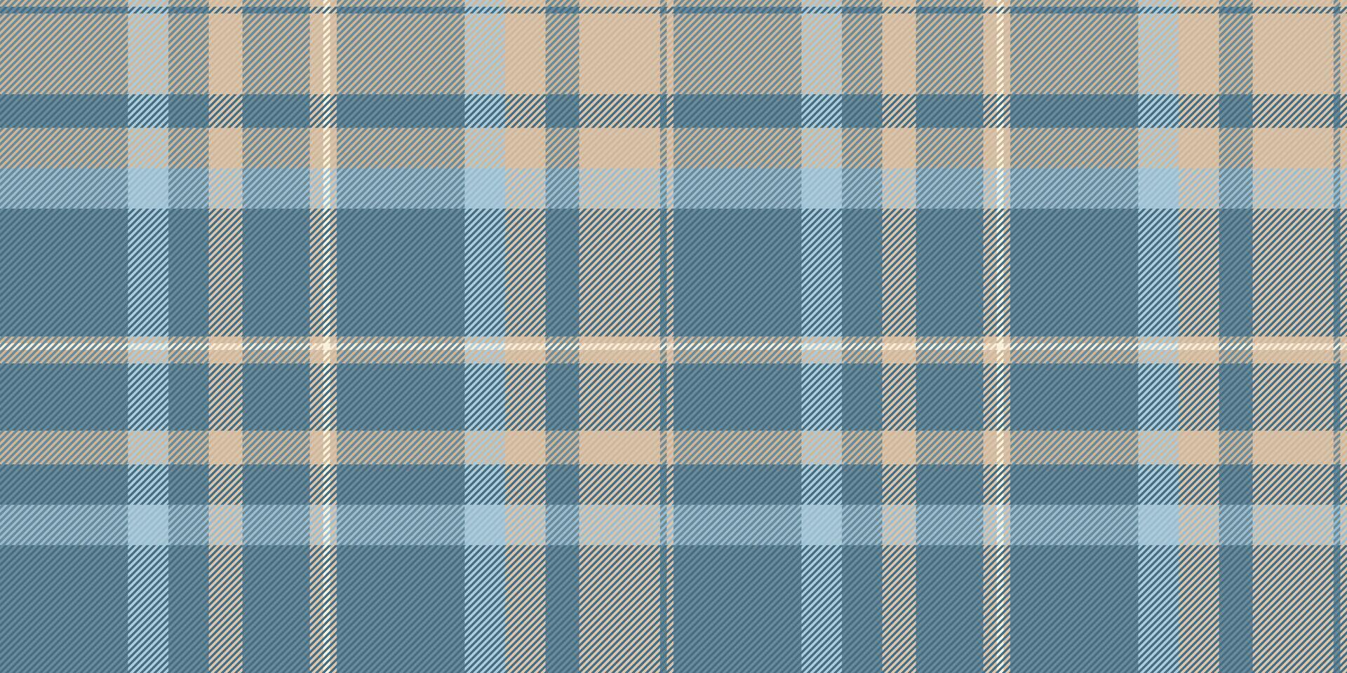 Serene blue and beige plaid pattern. Perfect for textile design, website backgrounds, or apparel projects. Evokes a feeling of calm and sophistication. vector