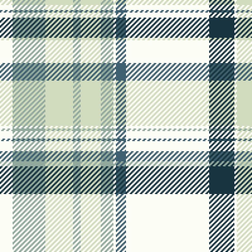 Classic plaid pattern featuring teal, green, and cream hues. Ideal for backgrounds, textiles, or design elements needing a traditional, yet modern touch. vector
