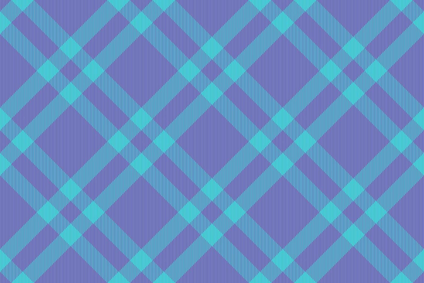 Vibrant teal and purple plaid pattern. Perfect for textile design, website backgrounds, or fashion projects. This seamless texture offers a modern, geometric feel with a touch of retro charm. vector
