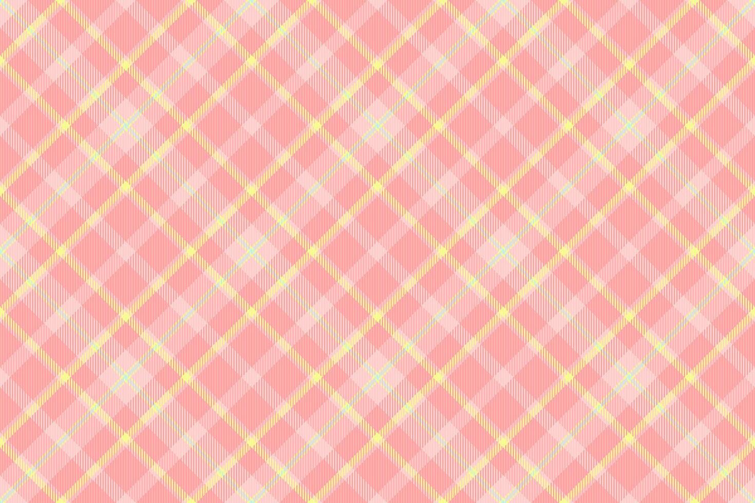 Soft pastel pink and yellow plaid pattern. Ideal for textile designs, wallpapers, and website backgrounds. This delicate, seamless texture evokes feelings of femininity, sweetness, and springtime. vector