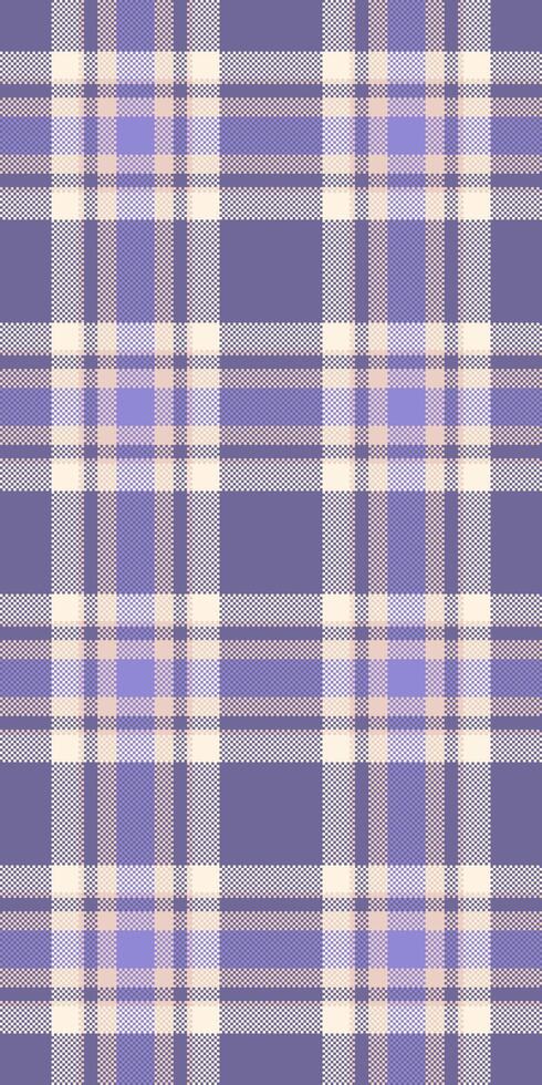Girl tartan plaid texture, dreamy textile seamless. Wear background check fabric pattern in indigo and old lace colors. vector