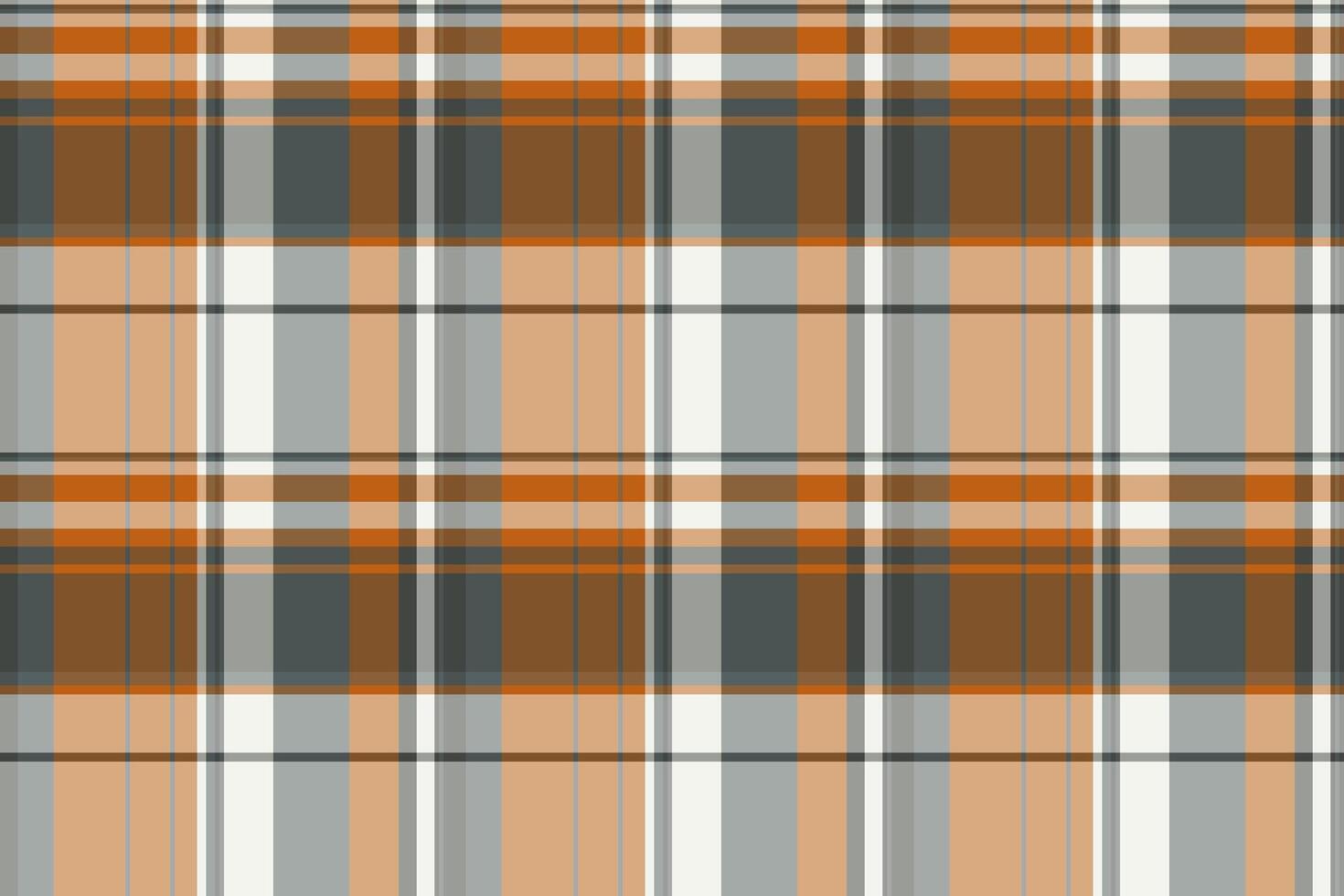 Commerce seamless plaid background, cover fabric pattern tartan. Network texture textile check in orange and grey colors. vector