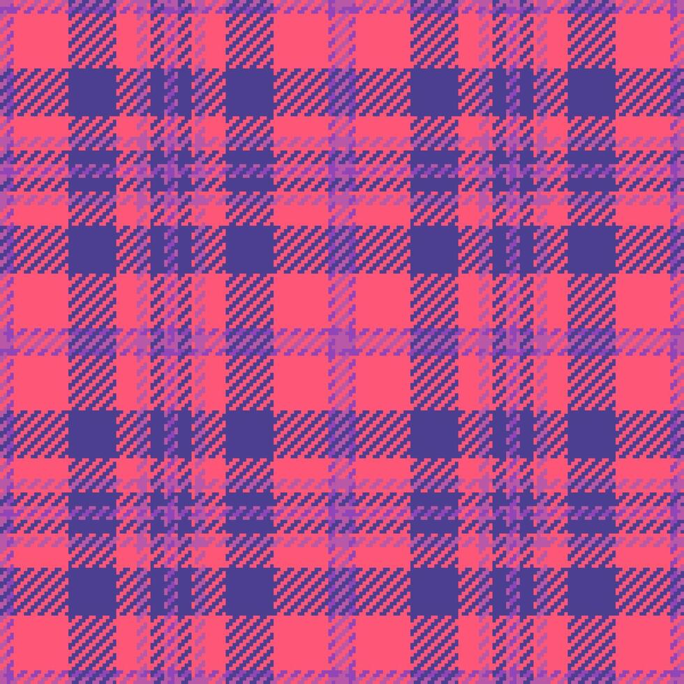 Vibrant tartan pattern in shades of pink and violet. A versatile, eyecatching design ideal for textiles, fashion, backgrounds, and creative projects needing a bold flair. vector