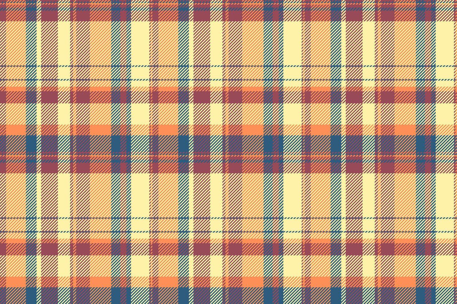 Vibrant autumnal plaid pattern. Warm, earthy tones create a cozy and rustic feel, perfect for fallthemed designs, textiles, or website backgrounds. vector