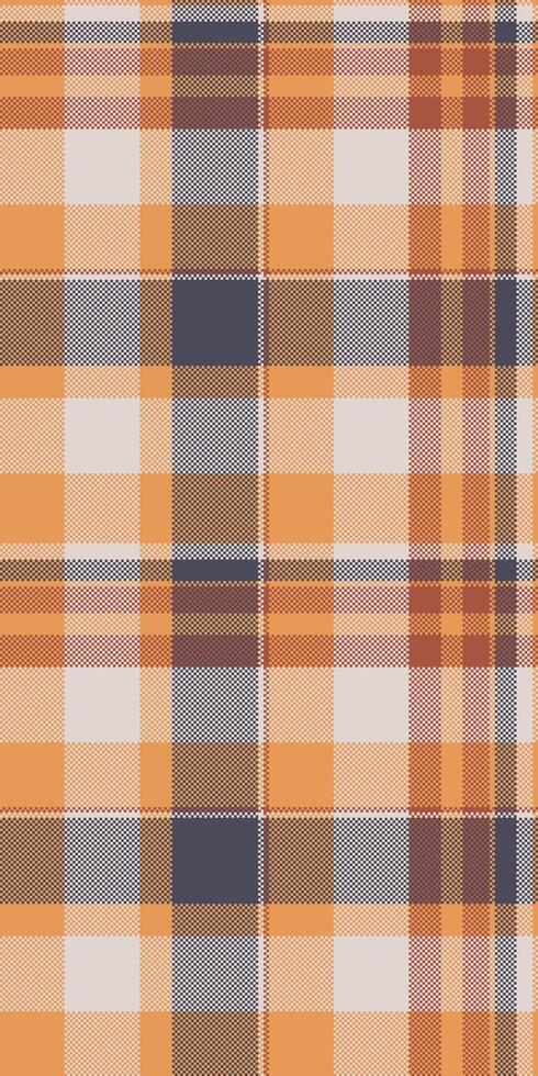 Warm autumnal plaid pattern in soft oranges, browns, and grays. Perfect for textile design, fallthemed projects, or adding a cozy vibe to your designs. vector