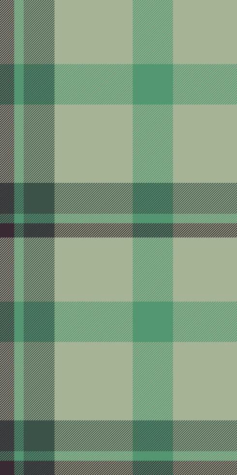 Subtle sage green and dark teal plaid pattern. Elegant, versatile design ideal for textiles, website backgrounds, or packaging. Evokes feelings of calm and sophistication. vector