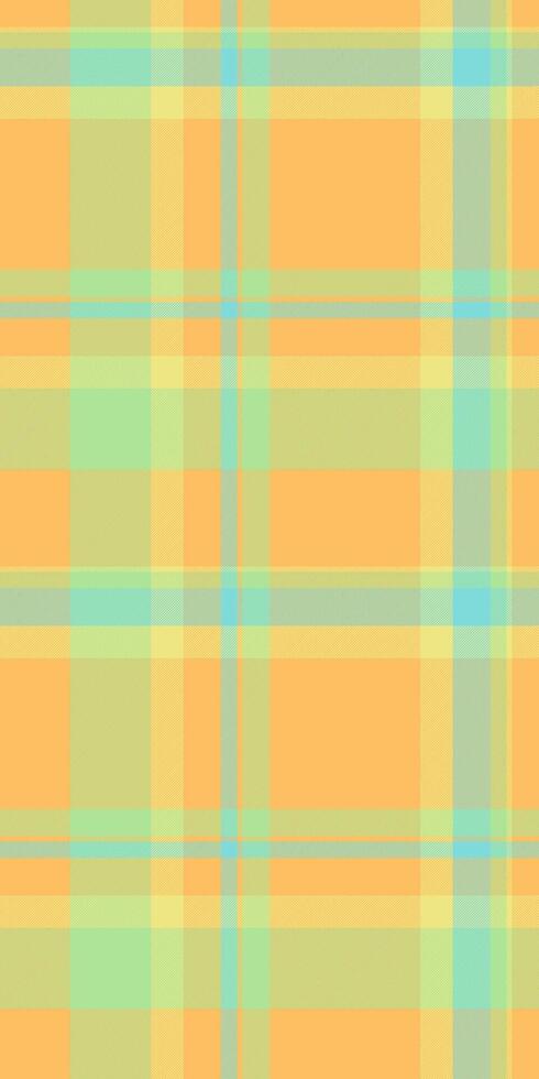 Fashion background fabric , rest texture tartan check. Weave seamless pattern plaid textile in amber and green colors. vector