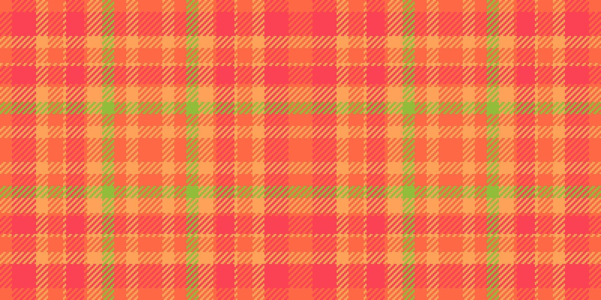 Vibrant coral and lime green plaid pattern. Perfect for textile design, website backgrounds, or autumnthemed projects. vector