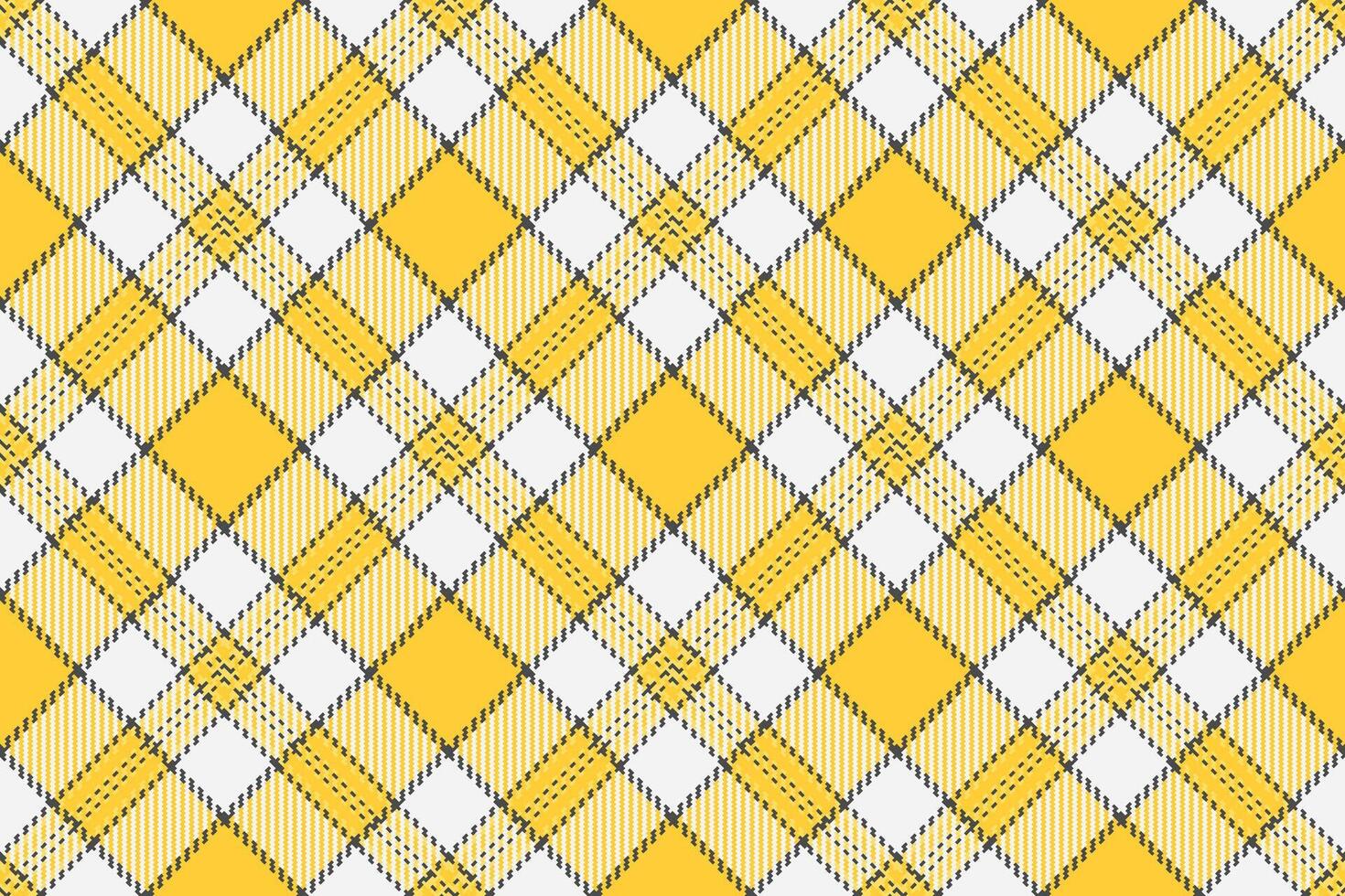 Vibrant yellow and white plaid pattern. Perfect for textile design, website backgrounds, or seasonal projects. This cheerful, geometric design evokes feelings of warmth and optimism. vector