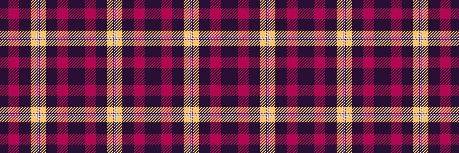 Vibrant pink and dark purple plaid pattern. Perfect for textile design, fashion, website backgrounds, or scrapbooking projects. This seamless texture offers a bold, stylish aesthetic. vector