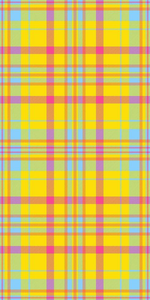 Vibrant pastel plaid pattern. Perfect for textile designs, backgrounds, or cheerful website themes. This cheerful, seamless texture evokes feelings of joy and optimism. vector