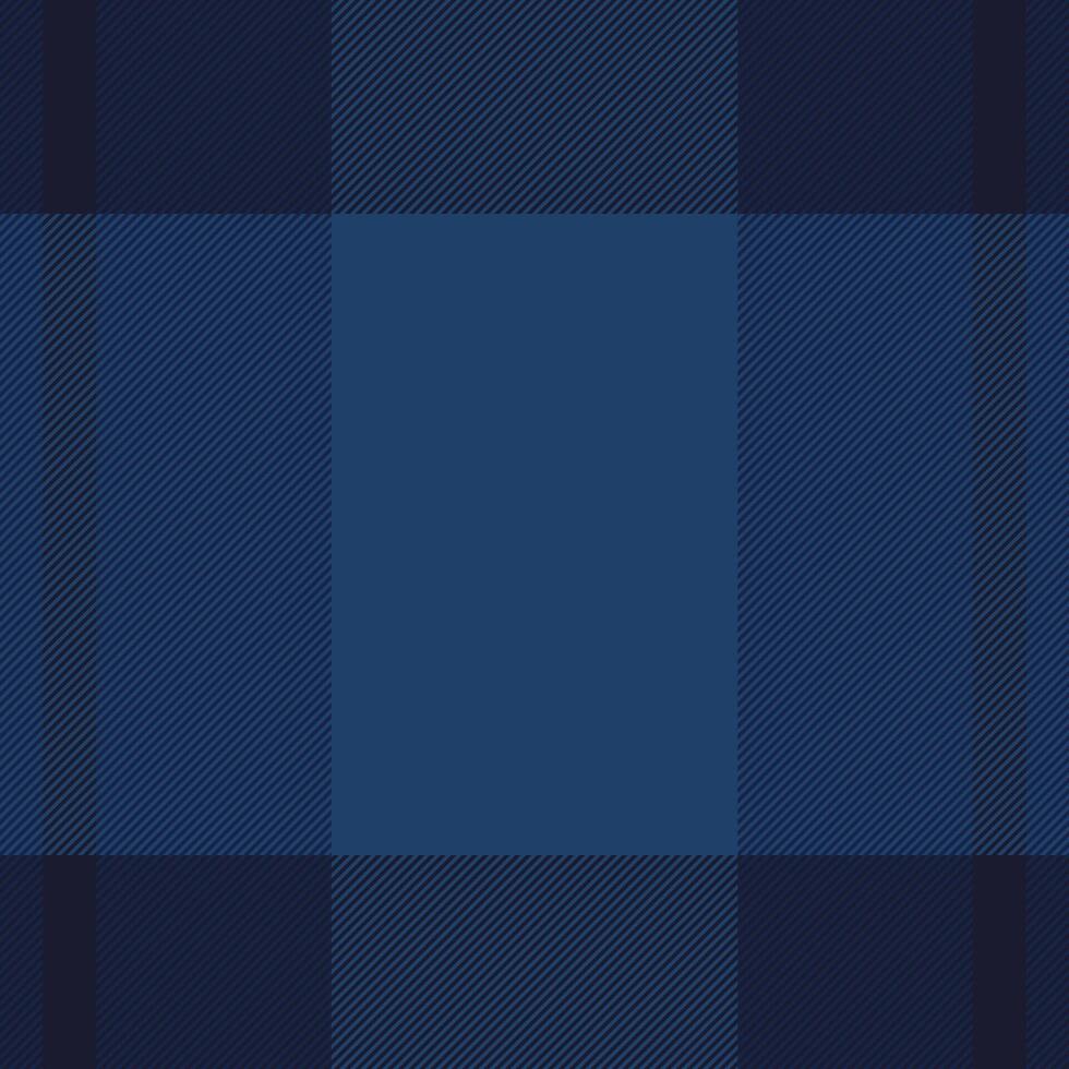 Sophisticated navy blue plaid pattern. Elegant geometric texture ideal for website backgrounds, textile designs, or fashion projects. vector