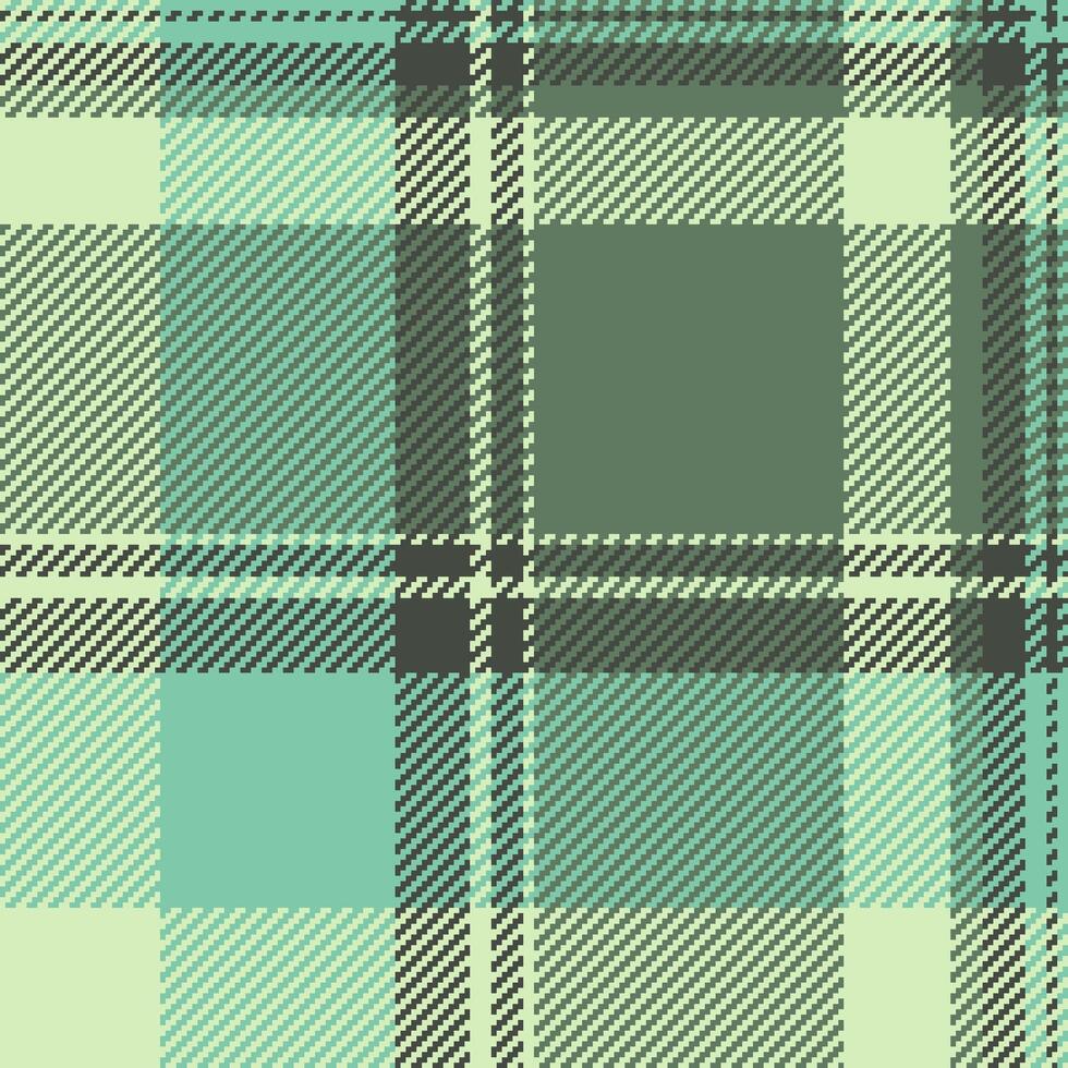 Subtle mint green and olive green plaid pattern. Elegant, versatile design perfect for textiles, apparel, website backgrounds, or stationery. Evokes feelings of calmness and sophistication. vector