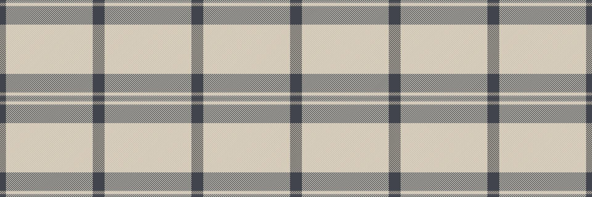 Elegant neutral plaid pattern. Subtle gray and beige tones create a sophisticated, versatile design ideal for textiles, website backgrounds, or stationery. vector