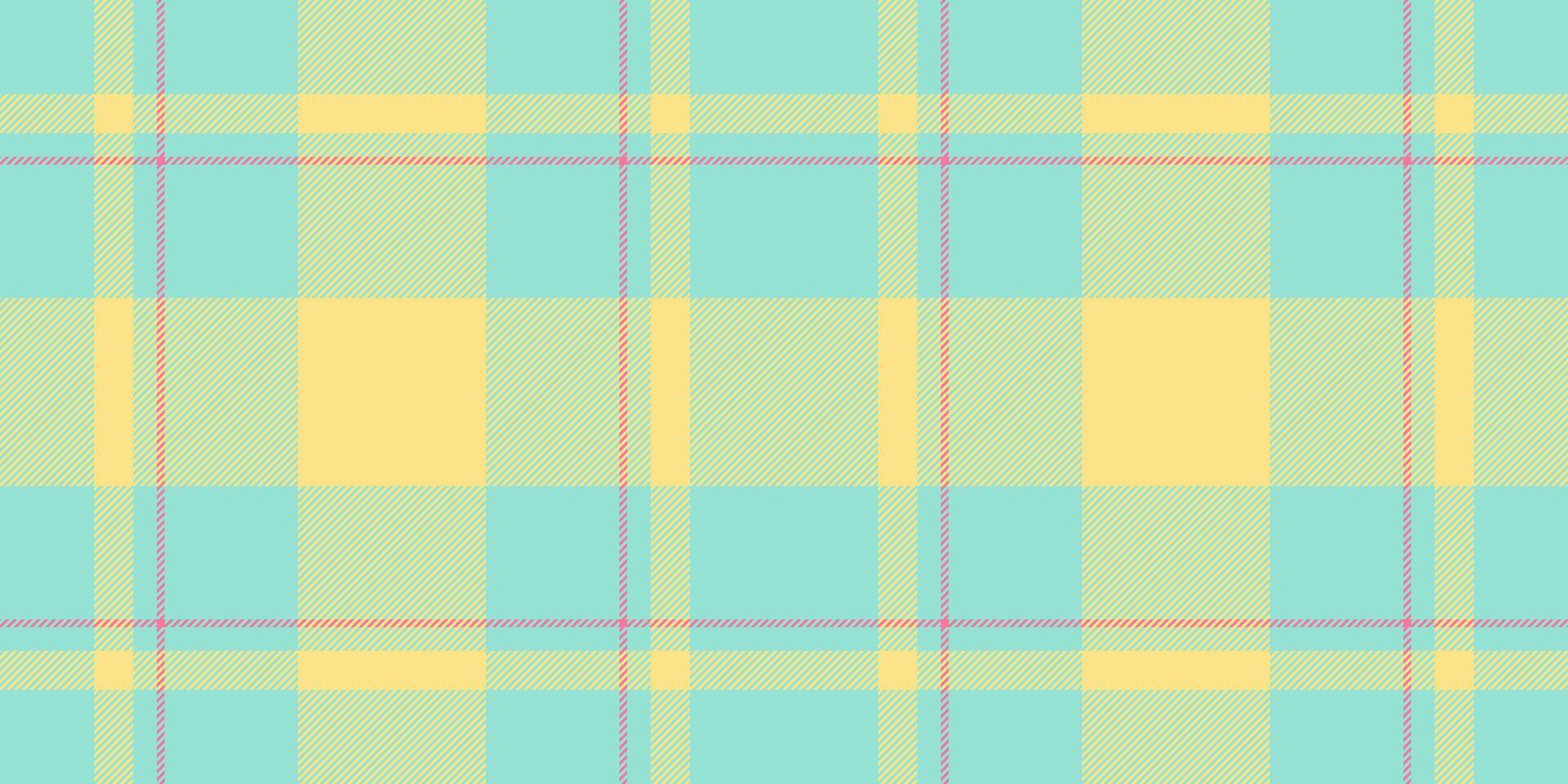Pastel yellow and teal plaid pattern. Perfect for backgrounds, textiles, or website design. This cheerful, seamless texture evokes feelings of spring and happiness. vector