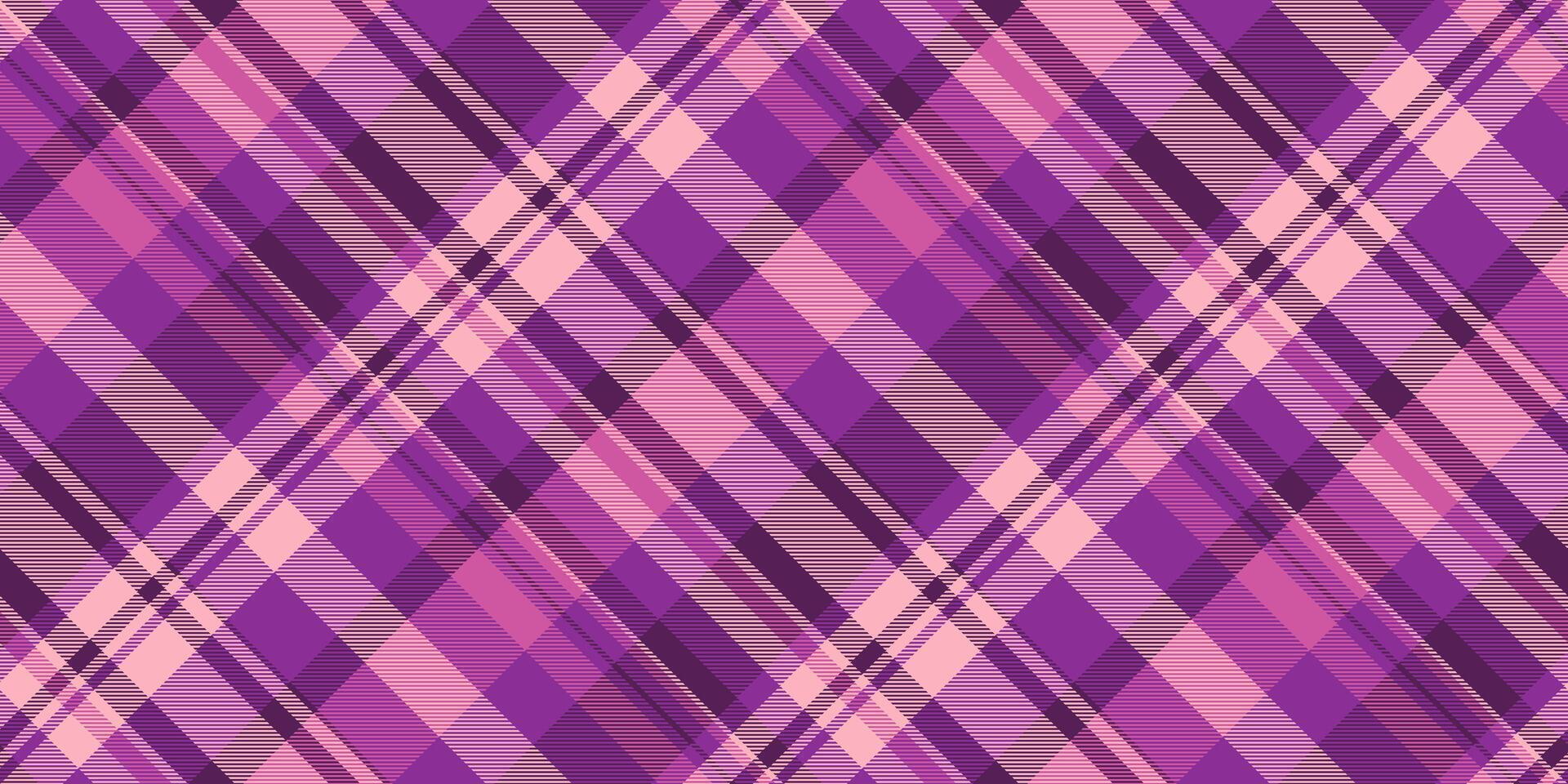Elegant diagonal plaid pattern in shades of purple and pink. Perfect for textile design, fashion, websites, and branding. This textured background evokes feelings of warmth and sophistication. vector