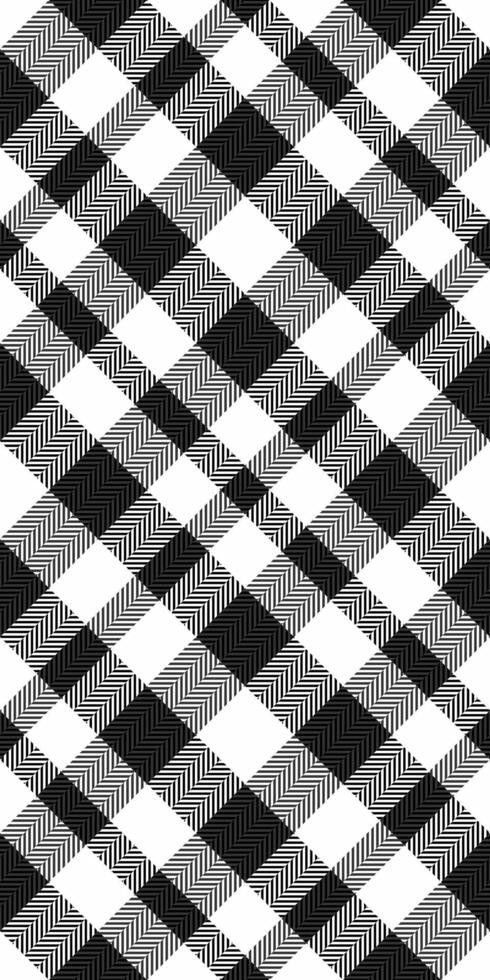 Stylish black and white herringbone plaid pattern. Perfect for textile designs, website backgrounds, or fashion illustrations. vector