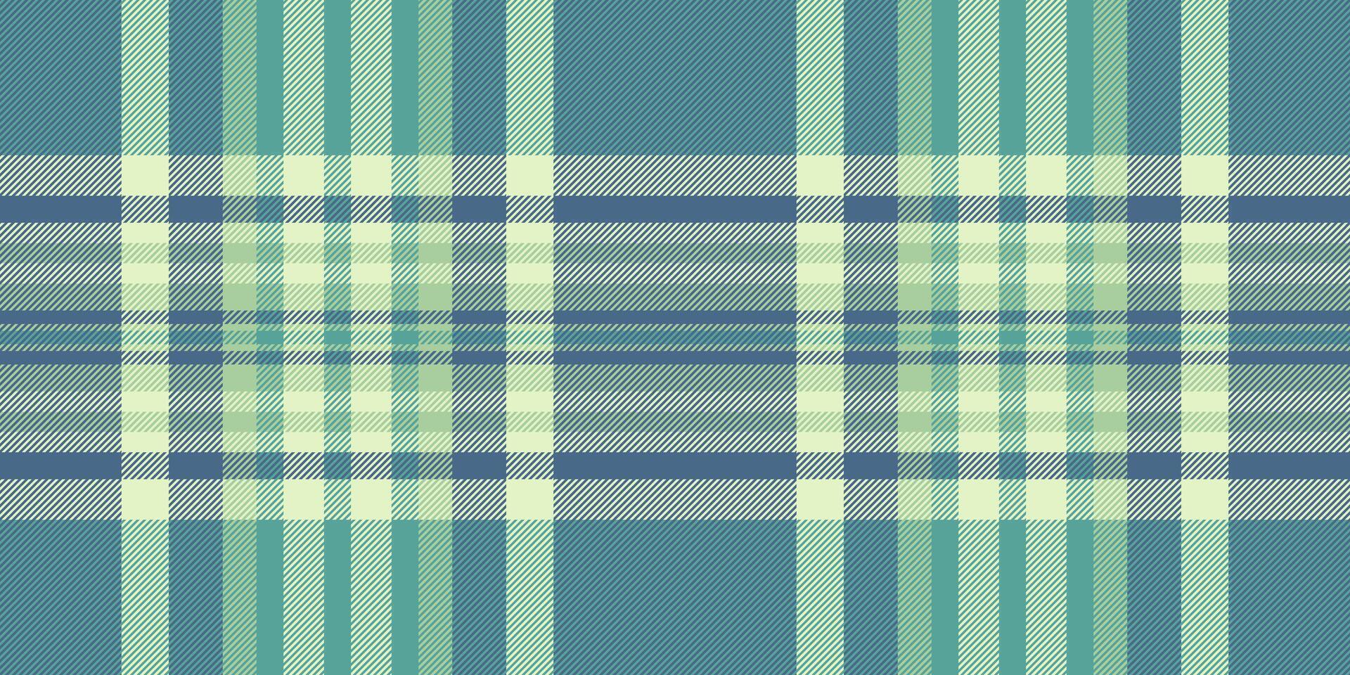 Subtle teal and pale green plaid pattern. Perfect for textile design, website backgrounds, or fashion projects. Evokes a feeling of calm and sophistication. vector