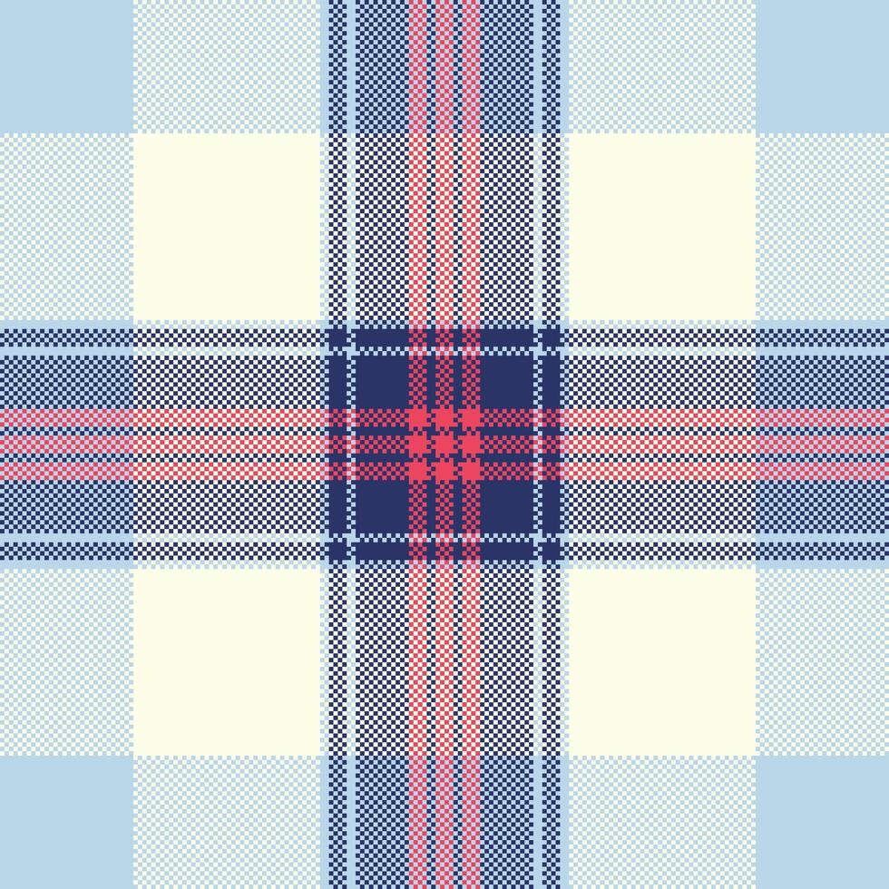 Elegant pastel plaid pattern in soft blues, creams, and coral. Perfect for textile design, website backgrounds, or scrapbooking projects. Evokes a feeling of calm and sophistication. vector