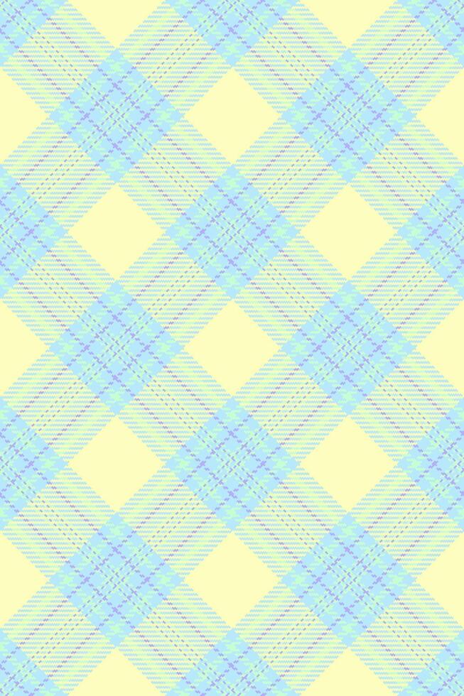 Pastel plaid pattern, perfect for spring designs. Subtle light blue and yellow hues create a soft, cheerful texture. vector