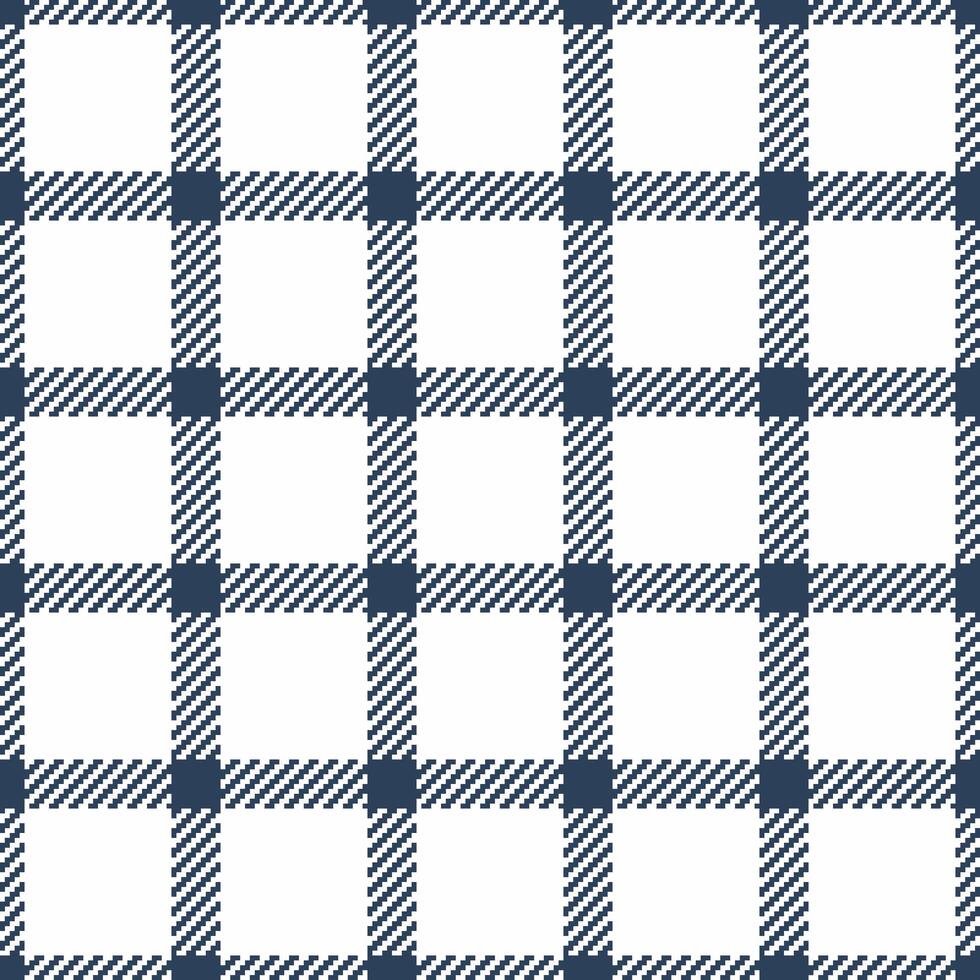 Stylish navy blue and white plaid pattern. Perfect for textile design, website backgrounds, or fashion projects. Clean, minimalist aesthetic evokes a sense of order and sophistication. vector