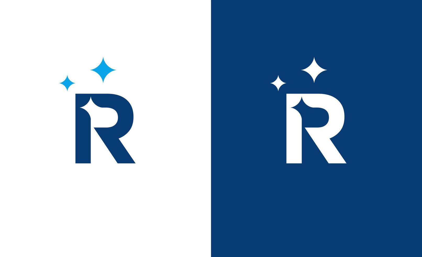 Letter T star or R cleaning or R shining logo concept vector