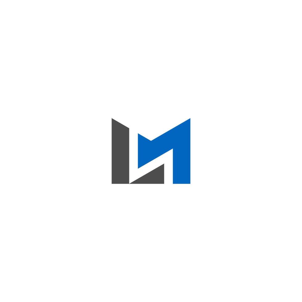 minimalist letter LM or ML logo concept for business and consulting company vector