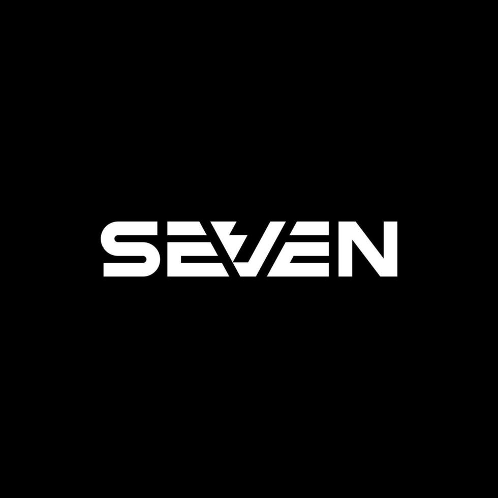Monogram letter seven or se7en with negative space logo concept vector