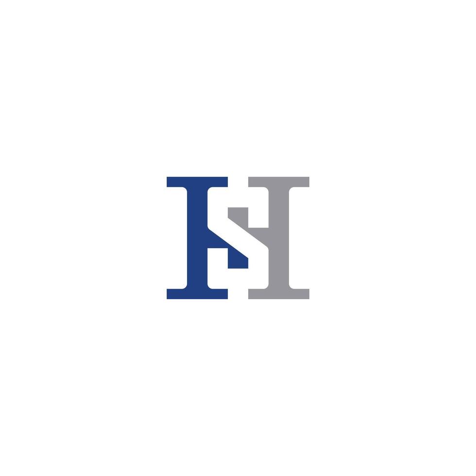 negative space Letter HS logo concept vector